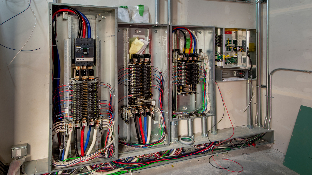 Tableau électrique neuf installé avec câblage complet